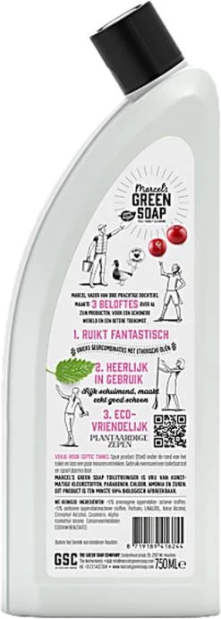 Marcel's Green Soap Toiletreiniger Patchouli & Cranberry - 750 Ml -Schoonmaakproducten Winkel 429x1200