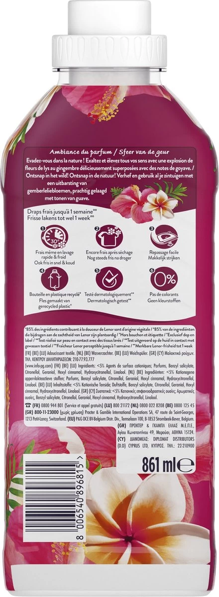 Lenor Gemberlelie En Guave - Wasverzachter - 12 X 41 Wasbeurten Voordeelverpakking 5 Lenor Gemberlelie En Guave - Wasverzachter - 12 X 41 Wasbeurten Voordeelverpakking - Afbeelding 3