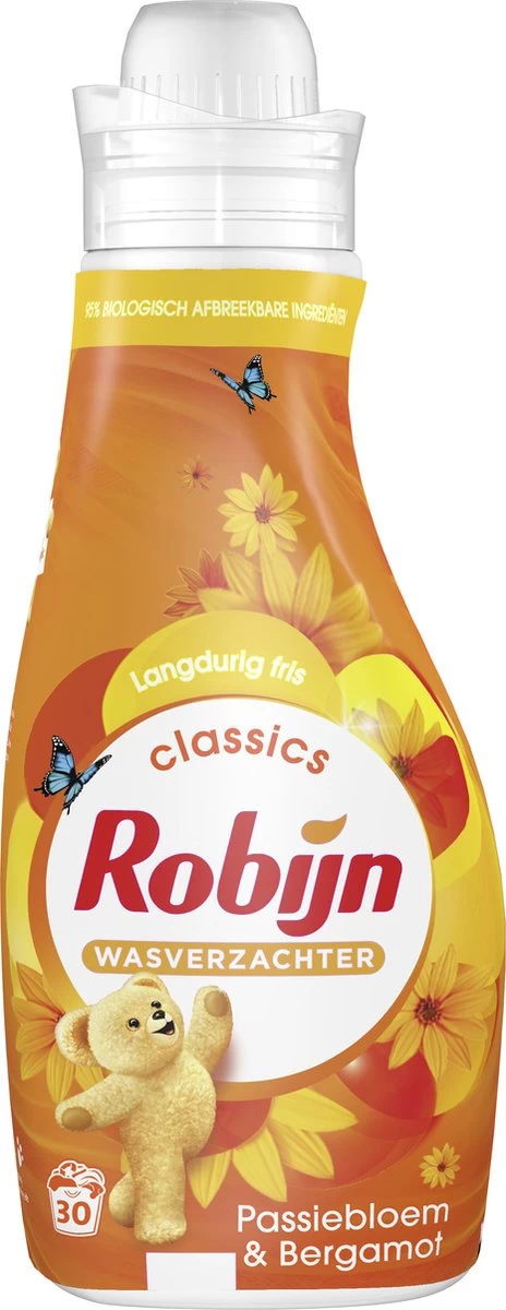 Robijn Classics Passiebloem & Bergamot Wasverzachter - 4 X 30 Wasbeurten - Voordeelverpakking 11 Robijn Classics Passiebloem & Bergamot Wasverzachter - 4 X 30 Wasbeurten - Voordeelverpakking - Afbeelding 9