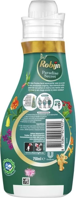 Robijn Collections Paradise Secret Wasverzachter - 8 X 30 Wasbeurten - Voordeelverpakking -Schoonmaakproducten Winkel 464x1200