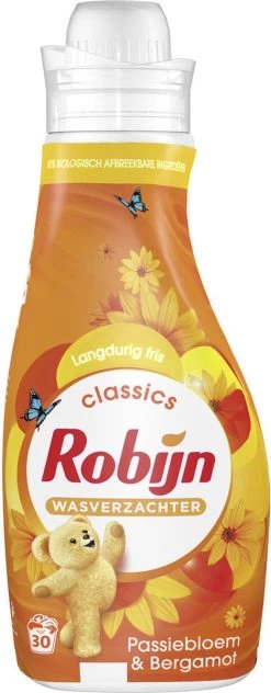 Robijn Classics Passiebloem & Bergamot Wasverzachter - 8 X 30 Wasbeurten - Voordeelverpakking -Schoonmaakproducten Winkel 469x1200