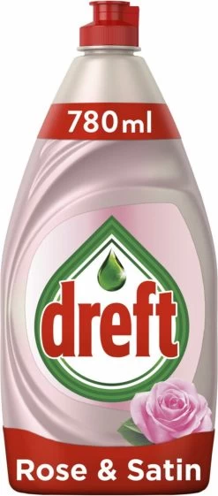 Dreft Clean & Care Rose & Satin Afwasmiddel - 8x780ml - Voordeelverpakking -Schoonmaakproducten Winkel 528x1200 1