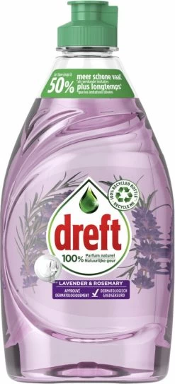 Dreft Naturals Lavender & Rosemary Afwasmiddel - Voordeelverpakking 10x450ml -Schoonmaakproducten Winkel 546x1200