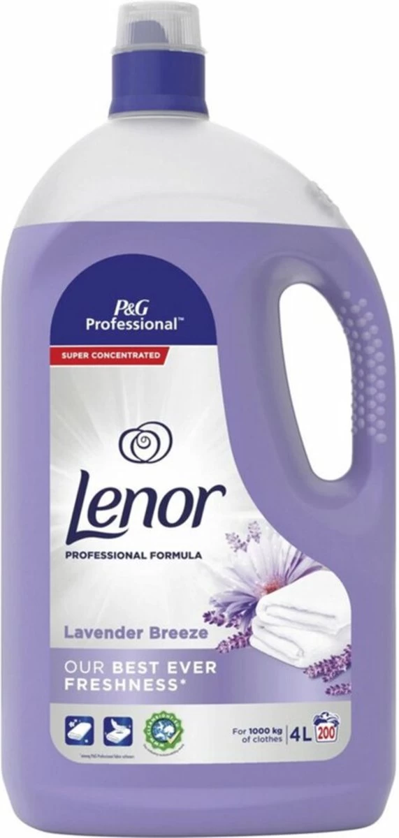 Lenor Professional Lavendel Breeze Wasverzachter - 4 L (200 Wasbeurten) 3 Lenor Professional Lavendel Breeze Wasverzachter - 4 L (200 Wasbeurten)