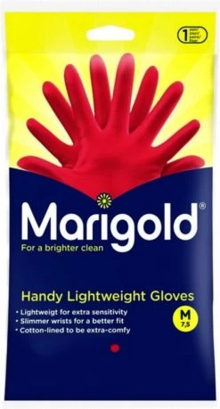 Marigold Medium - Huishandschoenen - Rood - Lichtgewicht - Met Katoenen Voering -Schoonmaakproducten Winkel 646x1200 2
