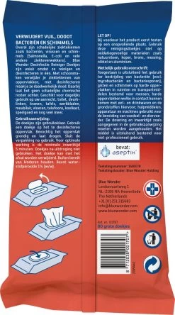 Blue Wonder Desinfectie Reinigingsdoekjes - 80 Stuks -Schoonmaakproducten Winkel 667x1200 5