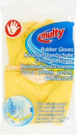 Multy Luxe Huishoudhandschoenen Maat L - Natuurlatex Met Kantoenen Vlokvoering - Anti Slip - Rubberen Handschoenen - Waterdicht - Natuurlijk Latex - Maat L -Schoonmaakproducten Winkel 683x1200 1