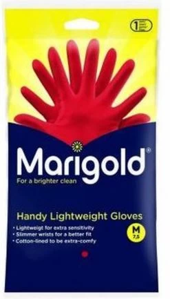Marigold Medium - Huishandschoenen - Rood - Lichtgewicht - Met Katoenen Voering -Schoonmaakproducten Winkel 685x1200 4