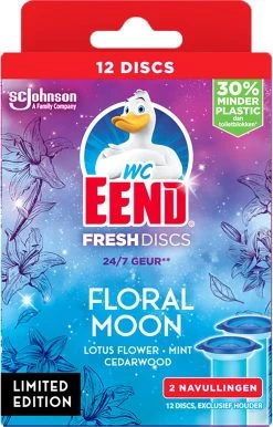 WC-Eend Fresh Discs Floral Moon + Navulling 12 Discs -Schoonmaakproducten Winkel 767x1200 2