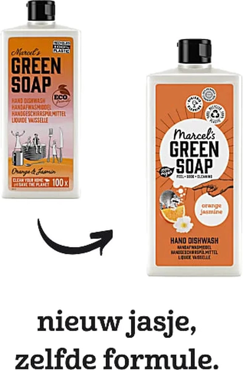 Marcel's Green Soap Afwasmiddel Sinaasappel & Jasmijn - 500 Ml 4 Marcel's Green Soap Afwasmiddel Sinaasappel & Jasmijn - 500 Ml - Afbeelding 2