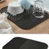 Merkloos Afdruipmat Met GRATIS Afwasborstel - Droogmat - Afdruipmat Siliconen - BPA Vrij - Afdruipmat Voor Afwas - Zwart -Schoonmaakproducten Winkel 800x1200 3
