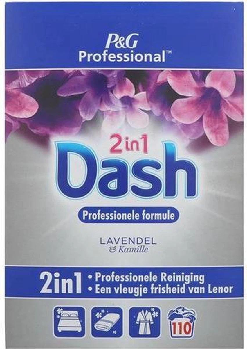 Dash 2in1 Waspoeder En Wasverzachter Lavendel En Kamille - 110 Wasbeurten 4 Dash 2in1 Waspoeder En Wasverzachter Lavendel En Kamille - 110 Wasbeurten - Afbeelding 2