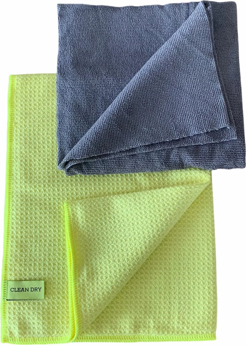 Merkloos Ramenset Raamdoeken Microvezel Glasdoeken Droogdoek Ramen Clean Dry Geel/Grijs 8 Merkloos Ramenset Raamdoeken Microvezel Glasdoeken Droogdoek Ramen Clean Dry Geel/Grijs - Afbeelding 6