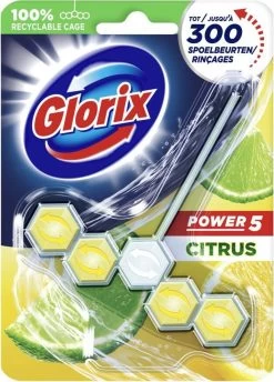 Glorix Power 5 Toiletblokken - Citroen - 9 Stuks - Voordeelverpakking -Schoonmaakproducten Winkel 861x1200 2