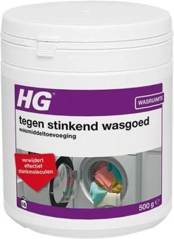 HG Tegen Stinkend Wasgoed Wasmiddeltoevoeging - 500gr - Verwijdert Stankmoleculen - Voor 16 Wasbeurten -Schoonmaakproducten Winkel 877x1200