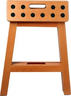 PUHLMANN - Inklapbare Kruk, JAMES, Hout, 41 Cm Hoog, Max 150 Kilo -Schoonmaakproducten Winkel 895x1200