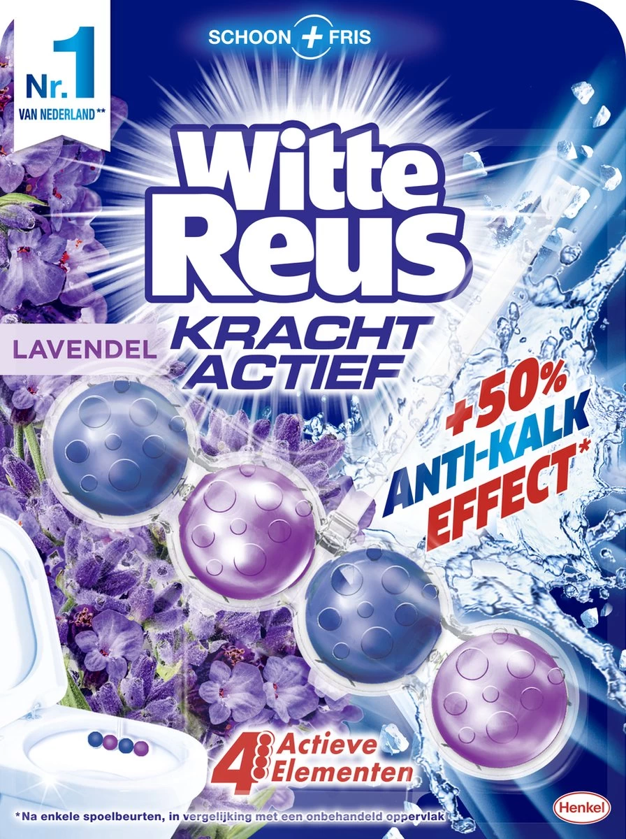 Witte Reus Kracht Actief Toiletblok - Lavendel - WC Blokjes Voordeelverpakking - 10 Stuks 4 Witte Reus Kracht Actief Toiletblok - Lavendel - WC Blokjes Voordeelverpakking - 10 Stuks - Afbeelding 2