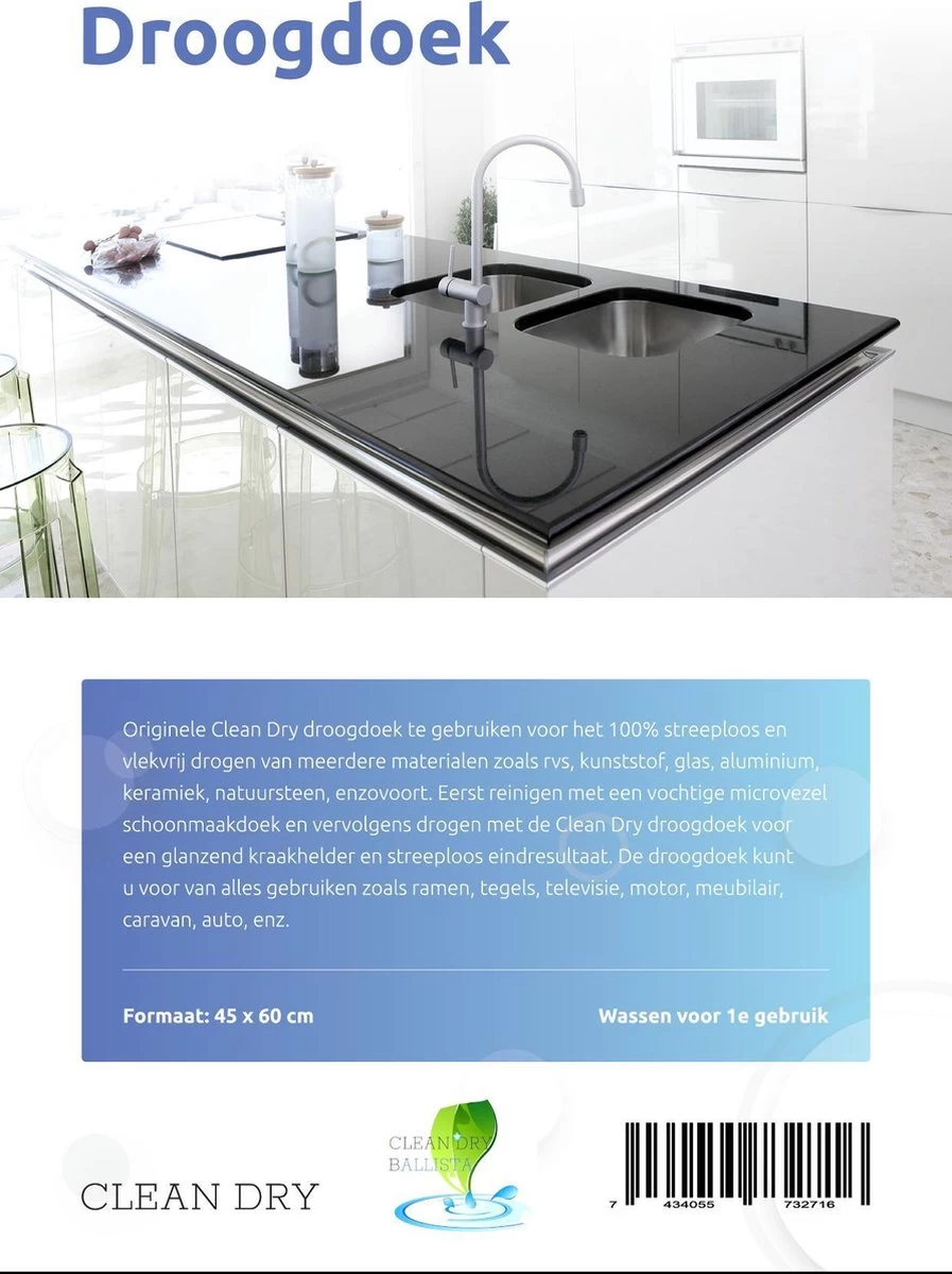 Merkloos Ramenset Raamdoeken Microvezel Glasdoeken Droogdoek Ramen 3 Merkloos Ramenset Raamdoeken Microvezel Glasdoeken Droogdoek Ramen