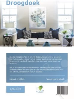 Ballista Ramenset Raamdoeken Droogdoek 45 X 60 Cm + Nanofiber 40 X 40 Cm Beide In Het Blauw Klasse 1 -Schoonmaakproducten Winkel 898x1200 6