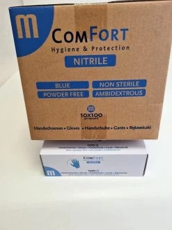 Merkloos Comfort Nitril Wegwerp Handschoenen - Poedervrij - Blauw - Maat M - 100 Stuks -Schoonmaakproducten Winkel 899x1200 21