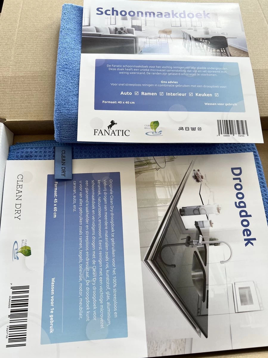 Merkloos Ramenset Raamdoeken Microvezel Glasdoeken Droogdoek Ramen Clean Dry Blauw/blauw 4 Merkloos Ramenset Raamdoeken Microvezel Glasdoeken Droogdoek Ramen Clean Dry Blauw/blauw - Afbeelding 2
