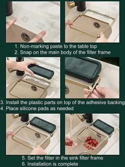 Merkloos Gootsteen Organizer - Gootsteen Afval Netje - Gootsteenontstopper -Gootsteen Zeef Netto- Sink Filter Rack Anti-Blokkeren Wegwerp-Fijne Mesh Filter Aanrecht Zeef Mesh Tas Voor Keuken- Spoelbak - Incl. 50 Netjes -Schoonmaakproducten Winkel 900x1200 4