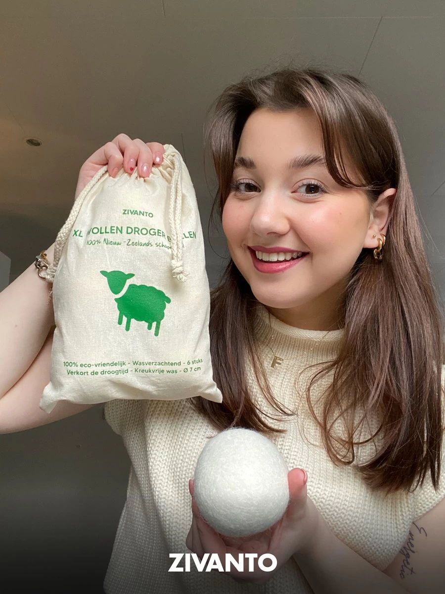 Drogerballen - Droogballen Voor Wasdrogers - Wasdrogerballen, Wasbollen & Wasballen - 100% Diervriendelijk, Duurzaam & Herbruikbaar - Duurzaam Cadeau - Energie Besparen - RWS Wol & Zero Waste - 6 Stuks Van Zivanto 4 Drogerballen - Droogballen Voor Wasdrogers - Wasdrogerballen, Wasbollen & Wasballen - 100% Diervriendelijk, Duurzaam & Herbruikbaar - Duurzaam Cadeau - Energie Besparen - RWS Wol & Zero Waste - 6 Stuks Van Zivanto - Afbeelding 2