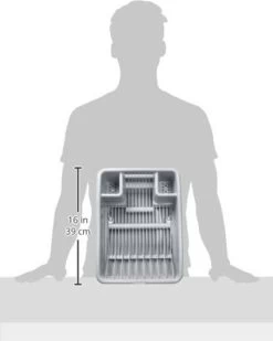 Curver Afdruiprek Met Met Lekbak Plateau - Kliksysteem - Afdruiprek Voor Afwas - Vaatwas Rek - Afdruiprek - 38x29x8,5 Cm - 2 Stuks -Schoonmaakproducten Winkel 958x1200 2