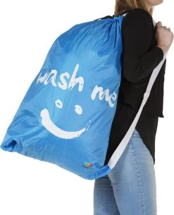 Wonair - Grote Waszak - 60x90cm - Hemelsblauw - Met Trekkoord En Draagband -Schoonmaakproducten Winkel 972x1200