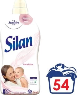 Silan Sensitive Wasverzachter - Baby En Gevoelige Huid - Grootverpakking - 54 Wasbeurten -Schoonmaakproducten Winkel 974x1200